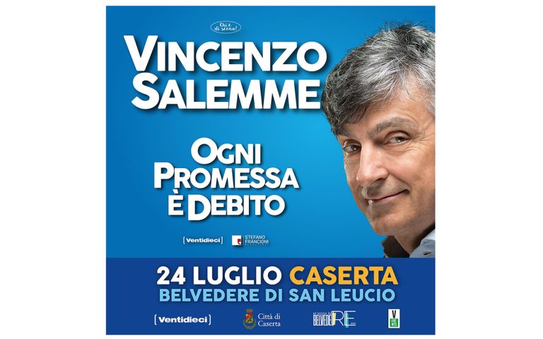 Vincenzo Salemme in scena al Belvedere di San Leucio