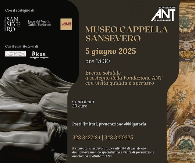 Arte, solidarietà e salute: al Museo Cappella Sansevero una serata speciale con Fondazione ANT