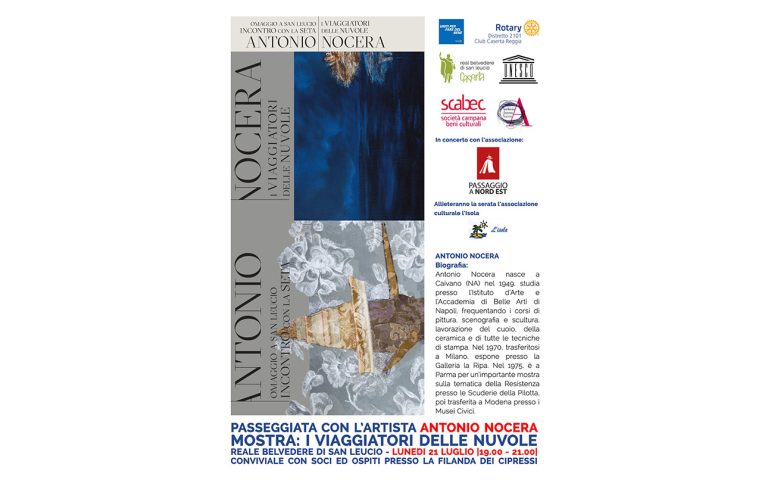 Successo al Belvedere di San Leucio per la mostra  “I Viaggiatori delle Nuvole” di Antonio Nocera