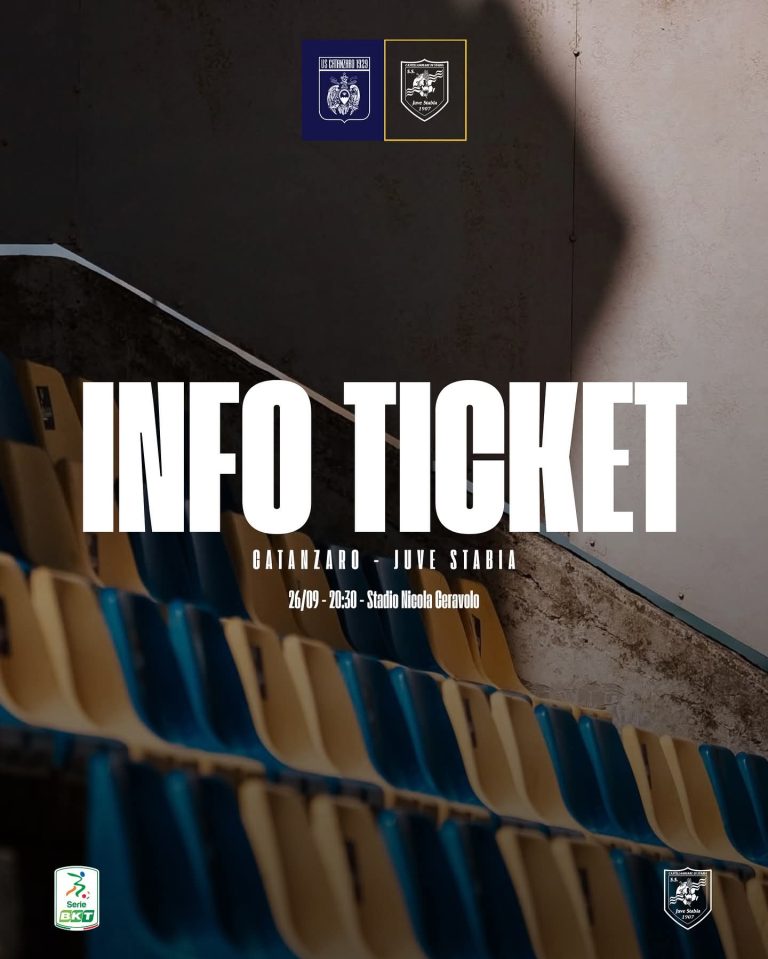 Juve Stabia la prevendita per Catanzaro