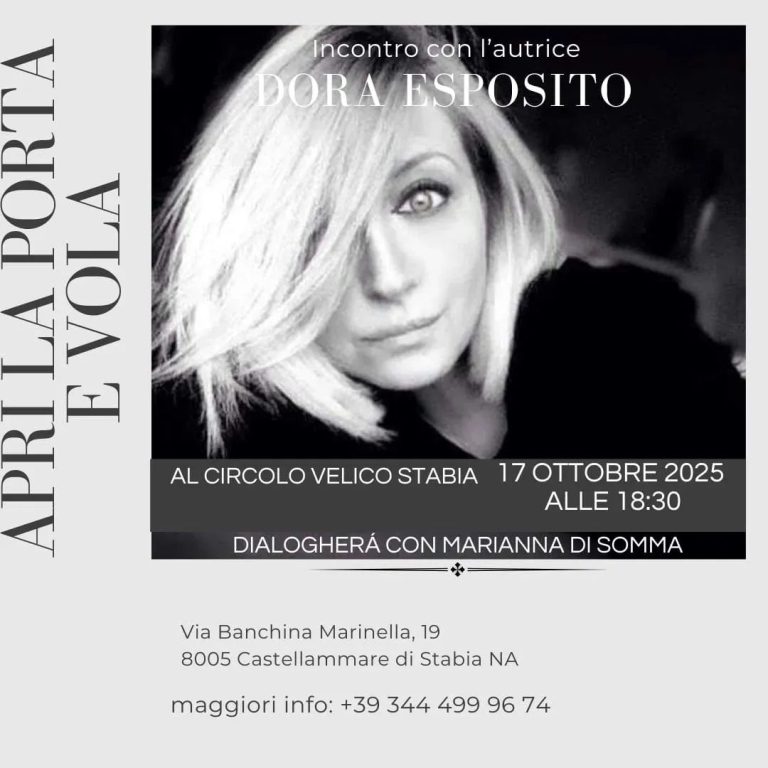 Castellammare di Stabia,Dora Esposito presenta “Apri la porta e vola”