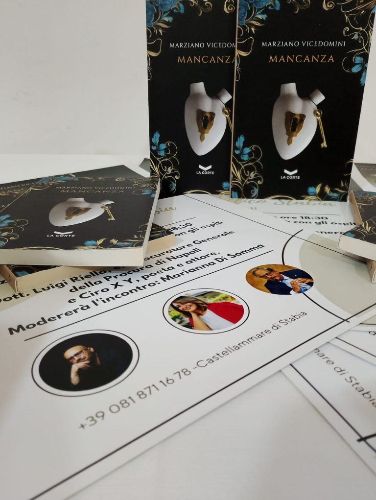 Marziano Vicedomini con “Mancanza” una serata ricca di contenuti al Circolo Velico Stabia