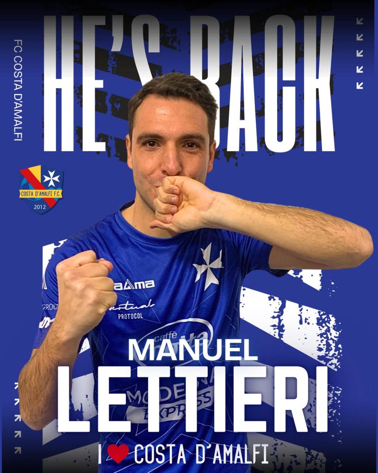 Calciomercato Manuel Lettieri è del Costa D’Amalfi